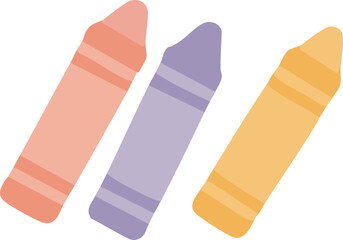 Illustration of Three Crayons
