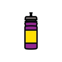 The icon of a sports water bottle. A design element.