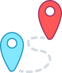 지도, 경로, 핀, 위치, 탐색, 도로, 내비게이션, 위치표시, 경로안내, 출발지, 도착지, 점선경로, 장소이동, 방향표시, 길안내, 여정, 포인트표시, 탐험, 경로시각화, 지도노선, 경로그림, 지리정보, 지도아이콘, 목적지, 길찾기
