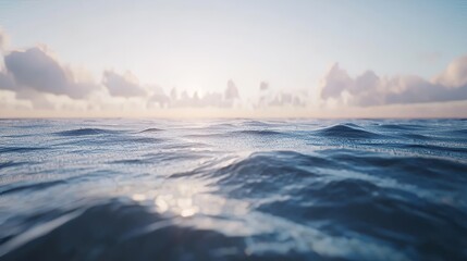 Fototapeta premium Smooth, flowing ocean water. A blurry, moving background. Calm and peaceful nature scene. 