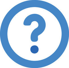 Blue Circle Question Mark Icon FAQ Help