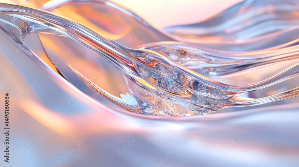 Poster tech background with flowing quantum data. a futuristic, abstract digital concept. 3d rendering.