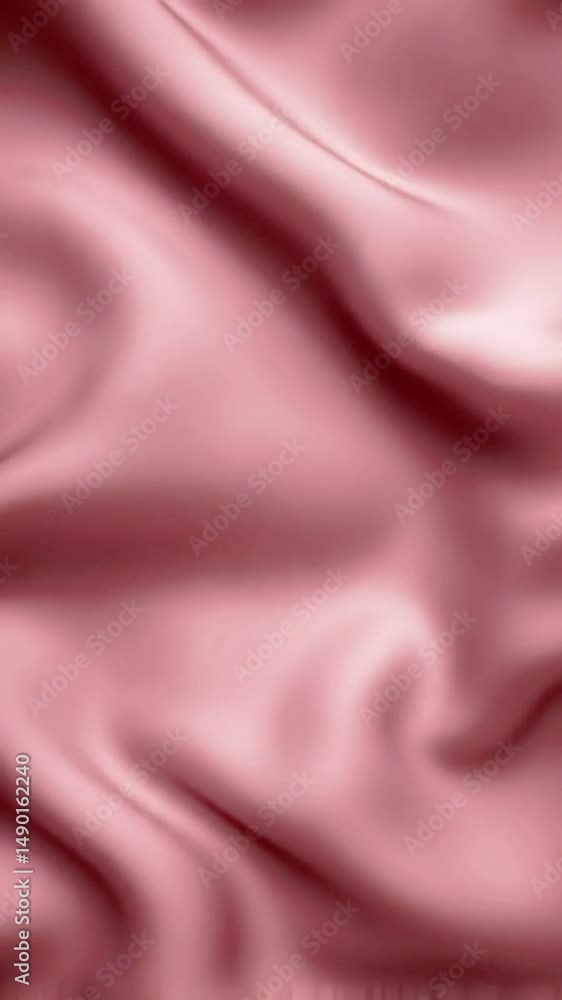 Poster flowing rose gold fabric: gentle ripples and soft texture in motion