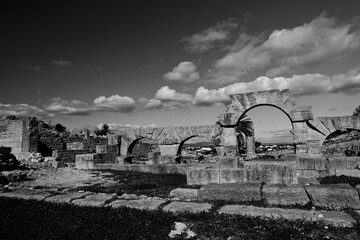 L'area archeologica di Phradi Majus con i resti dell'antico insediamento Romano. Sousse Governorate, Tunisia