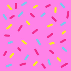 Cute chocolate sprinkle pattern, seamless pattern suitable for paper background, printing, wallpaper and more