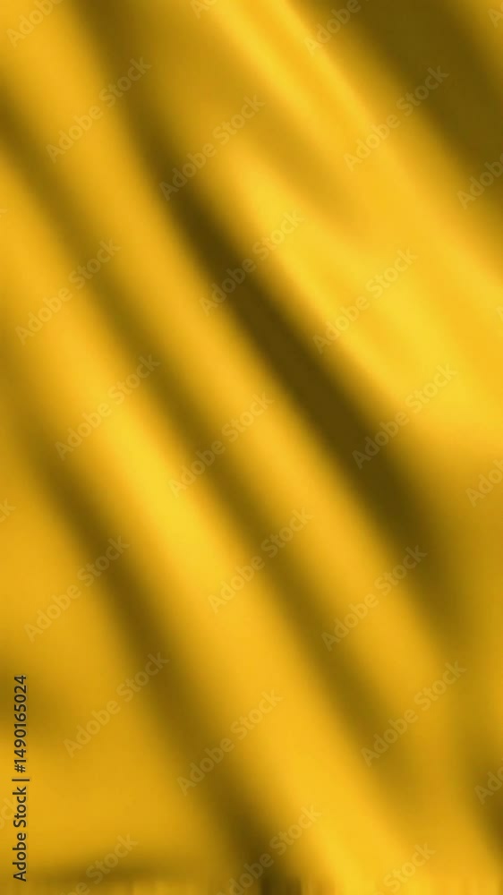 Poster golden fabric waves: animated silk texture with light and shadow play