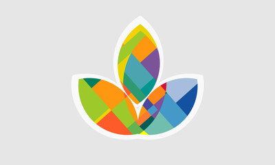 Eco-Inspired Colorful Leaf Logo

