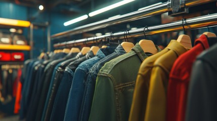 Obraz premium Jackets on hangers
