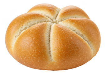 Kaiser roll isolated on transparent background