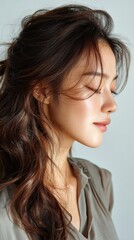 Portrait of a Woman with Glitter in her Hair