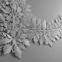 Intricate silver leaf lace border, shimmering shine ,  texture,  filigree