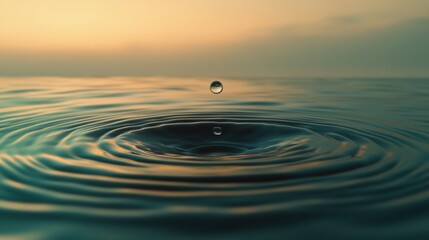 Water Droplet Impact: Ripples and Reflections