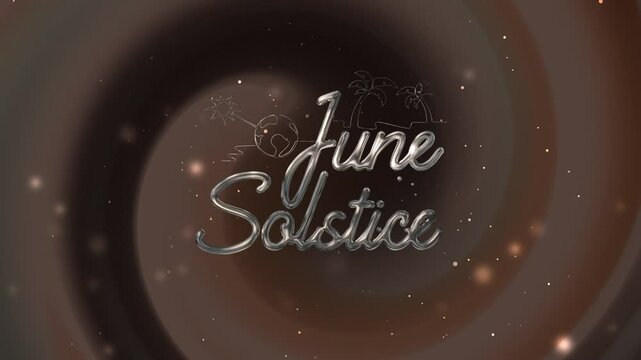 June solstice with brown swirl background; ideal for summerthemed designs, calendars, seasonal promotions, and social media graphics.