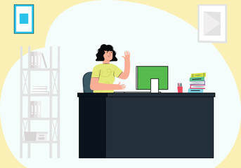 Desk Concept Illustration