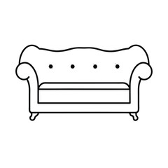 stylish chesterfield sofa vector art
