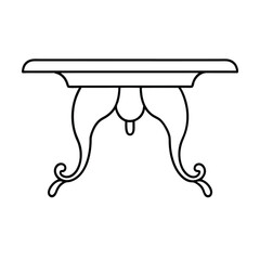 antique clawfoot table vector design