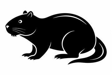 beaver   silhouette  vector