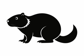 Fototapeta premium beaver silhouette vector