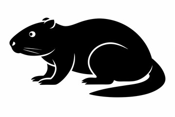 beaver   silhouette  vector
