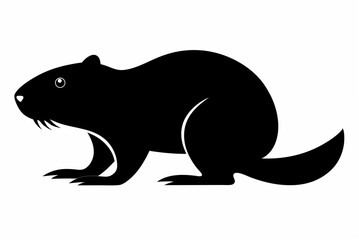 beaver   silhouette  vector