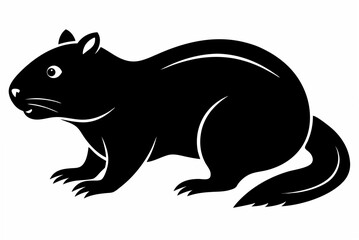 beaver   silhouette  vector