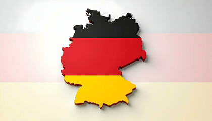 Obraz premium Germany Map in National Colors