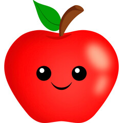Apple Happy Face Cartoon