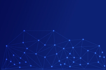 Low Poly Background on Dark Blue Gradient – Modern, Geometric, and Minimalist Abstract Design for Digital Art, 3D Modeling, Wallpapers, and Futuristic Graphics	