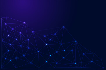 Low Poly Background on Dark Blue Gradient – Modern, Geometric, and Minimalist Abstract Design for Digital Art, 3D Modeling, Wallpapers, and Futuristic Graphics	