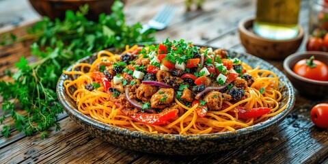 Fototapeta premium Delicious Polish Vegetarian Bigos, Traditional Comfort Food