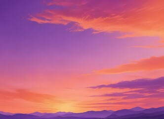 Obraz premium Blending orange & purple watercolor washes, abstract sunset sky , design, abstract, purple