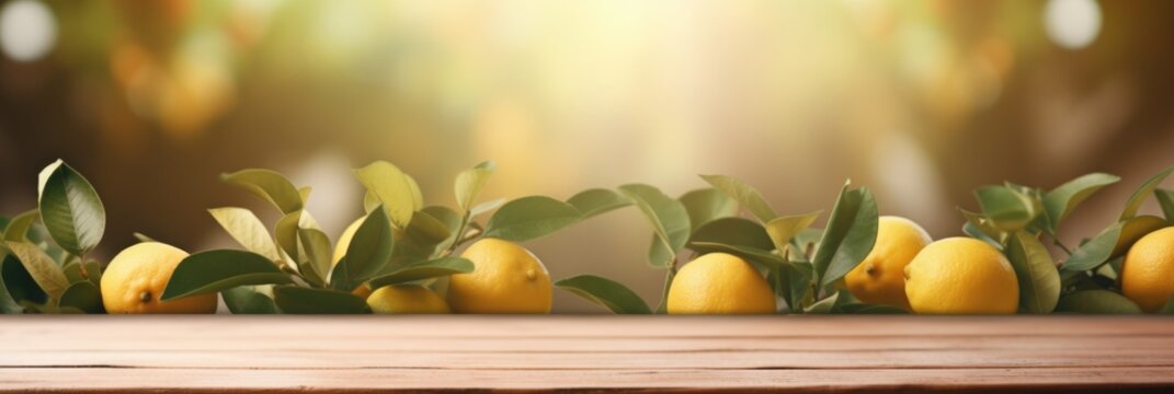 citrus background on wooden background
