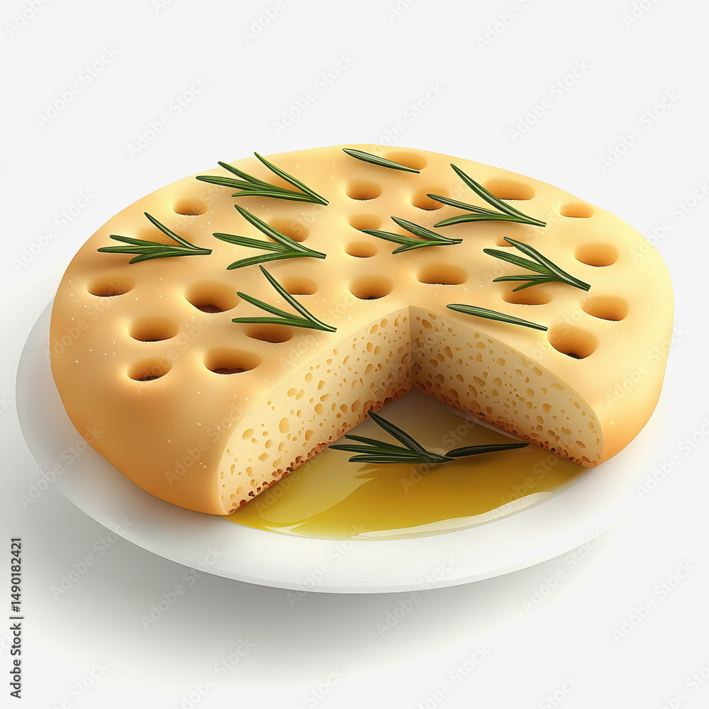 Poster rustic homemade cheesecake with a slice missing on display in a delicious flat-lay presentation with
