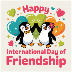 Naklejka premium International Day of Friendship flyer 22.eps