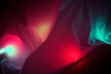 Colored fabric with glowing lights creating a moody atmosphere
