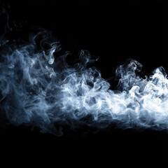 Abstract Smoke Design.  A mesmerizing display of ethereal smoke patterns against a stark black backdrop.  Perfect for creative design projects. , isolated on white background png