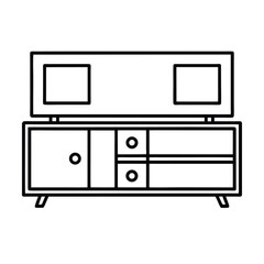 Fototapeta premium media wall unit contemporary media wall with shelves