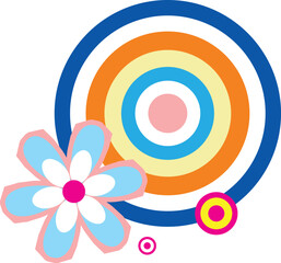 Colorful Floral and Geometric Design – Decorative Pattern for Art and Branding