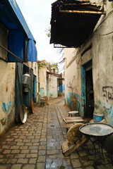 La Medina fortificata di Bizerta affacciata sul porto turistico della città sul Mar Mediterraneo....