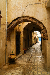 La Medina fortificata di Bizerta affacciata sul porto turistico della città sul Mar Mediterraneo....