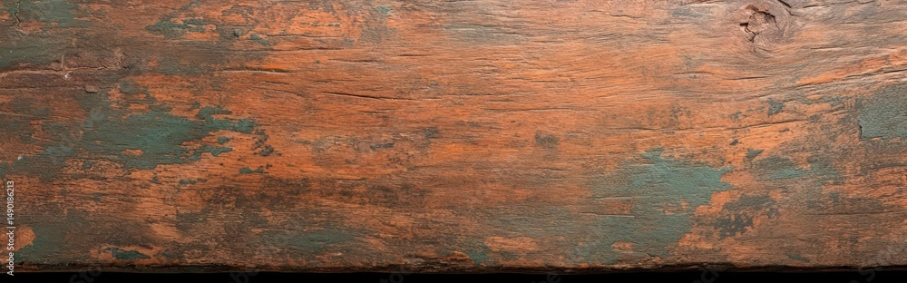 Poster wooden texture background with worn paint layers creating an aged and rustic aesthetic