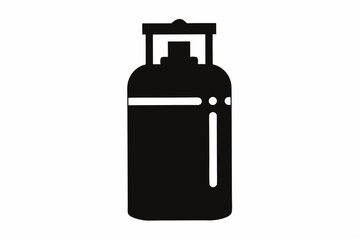 gas cylinder  silhouette vector
