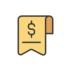 Stylish Financial Document Representation Featuring A Dollar Sign Icon