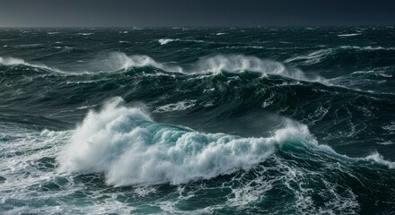 Fototapeta premium Stormy ocean waves