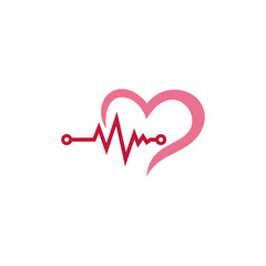 Medical Heart logo icon vector template. Medical logo with Heart
