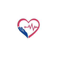 Medical Heart logo icon vector template. Medical logo with Heart