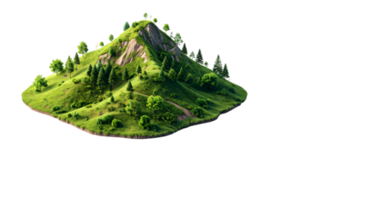 Green Mountain With Trees