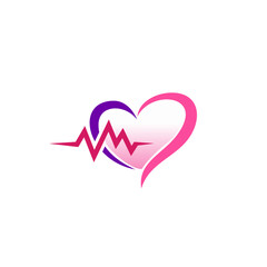 Medical Heart logo icon vector template. Medical logo with Heart