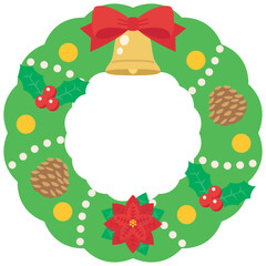 クリスマスリースのイラスト