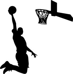 Basketball Action Silhouettes vector